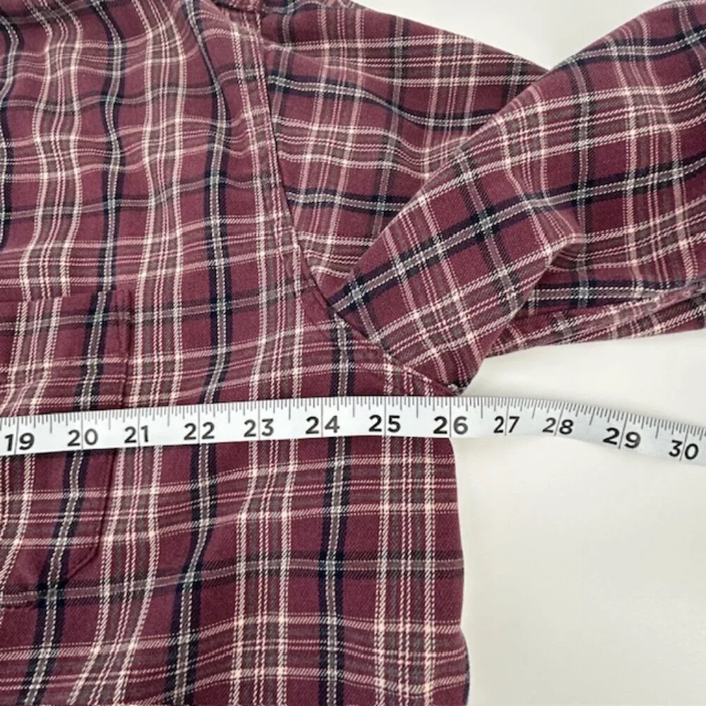 LL Bean Mens Purple Flannel Shirt XLT - Picture 6 of 9